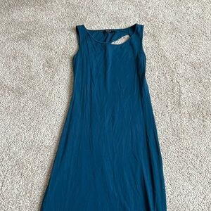 Midi Length Sexy Teal Dress